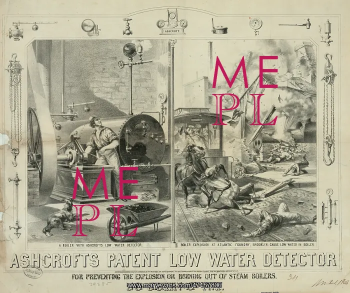 : Ashcroft's patent low water detector for preventing the expl : Ashcroft's patent low water detector for preventing the expl