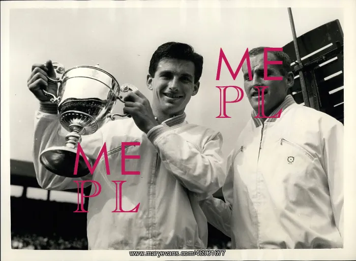 : Ashley Cooper and Neale Fraser at Wimbledon : Ashley Cooper and Neale Fraser at Wimbledon