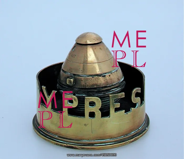 : Ashtray made from an 18 pounder shell case - YPRES : Ashtray made from an 18 pounder shell case - YPRES
