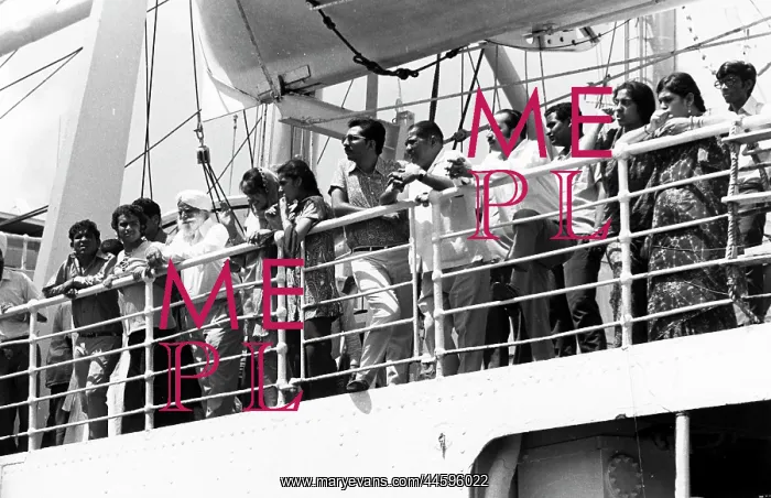 : Asian passengers on board the SS Karanja after : Asian passengers on board the SS Karanja after