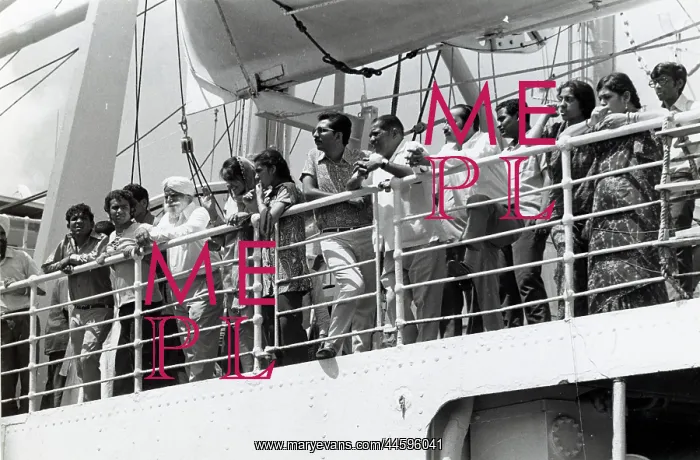: Asian passengers on board the SS Karanja after : Asian passengers on board the SS Karanja after