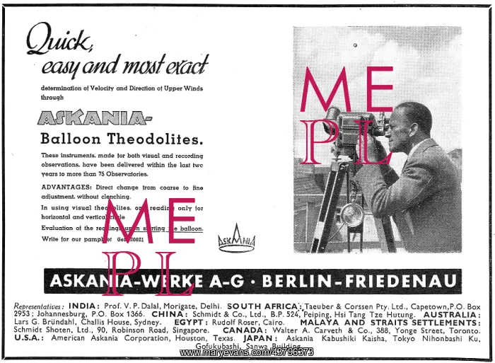 : Askania Balloon Theodolites : Askania Balloon Theodolites