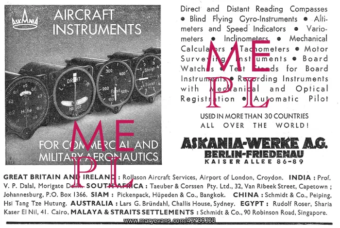 : Askania Flight Instruments : Askania Flight Instruments
