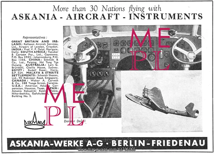 : Askania Flight Instruments - Do241 : Askania Flight Instruments - Do241