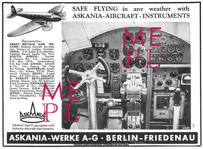 : Askania Flight Instruments - He111 : Askania Flight Instruments - He111