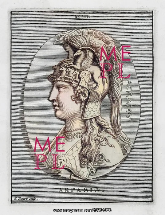 : ASPASIA (470? - 410 BC), Greek adventuress and consort of Pericles