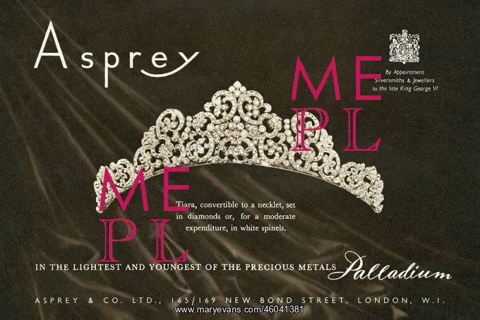 : Asprey advertisement, 1953 : Asprey advertisement, 1953