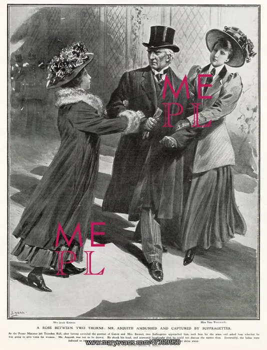 : Asquith ambushed by Suffragettes 1908 : Asquith ambushed by Suffragettes 1908