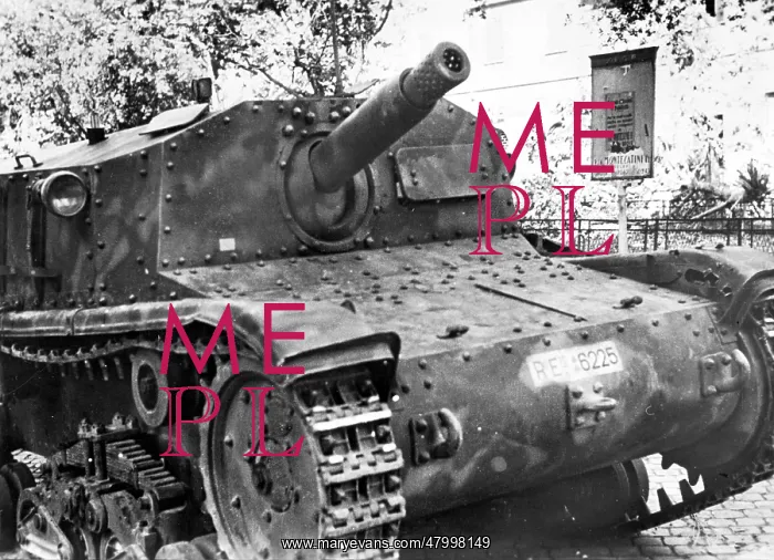 : An assault gun that was deployed against German troops : An assault gun that was deployed against German troops