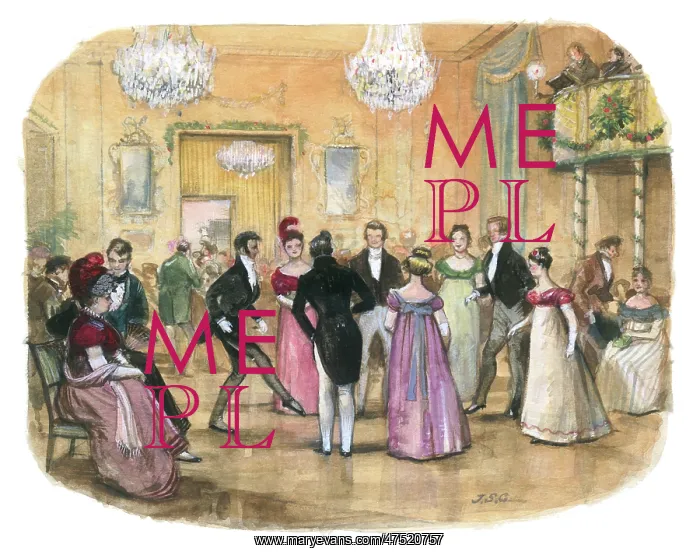 : The Assembly Ball - Victorian scene : The Assembly Ball - Victorian scene