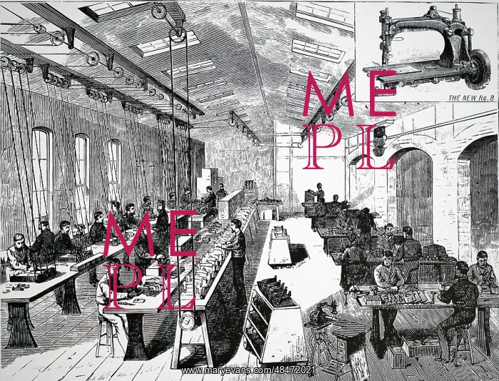 : Assembly room at Wheeler & Wilson's sewing machine : Assembly room at Wheeler & Wilson's sewing machine