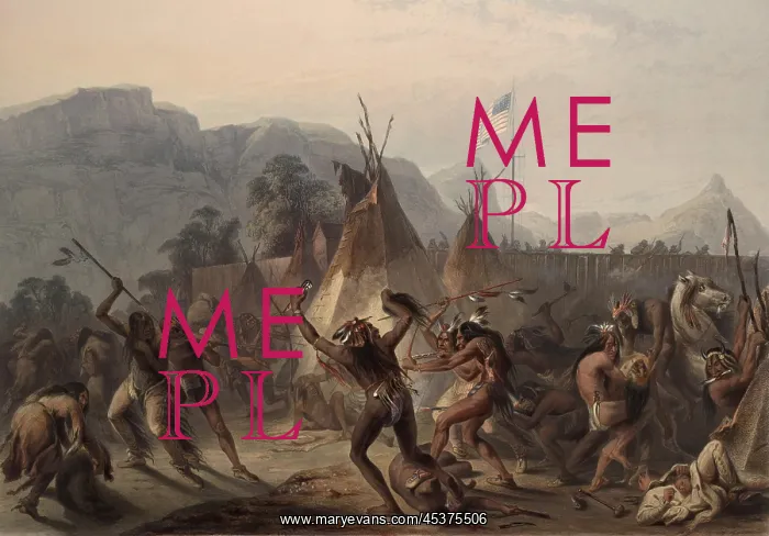 : Assiniboine and Cree Indians attack a Blackfoot : Assiniboine and Cree Indians attack a Blackfoot