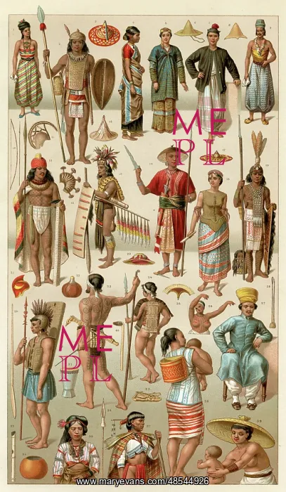: Assorted costumes from Oceania : Assorted costumes from Oceania
