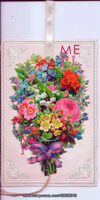 : Assorted flowers on a greetings card : Assorted flowers on a greetings card