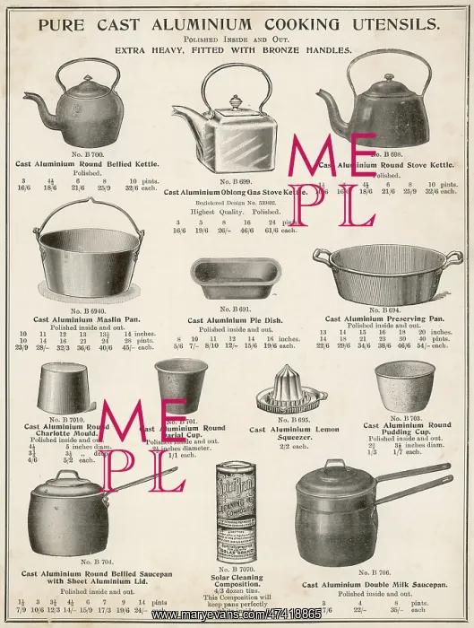 : An assortment of aluminium cooking utensils : An assortment of aluminium cooking utensils