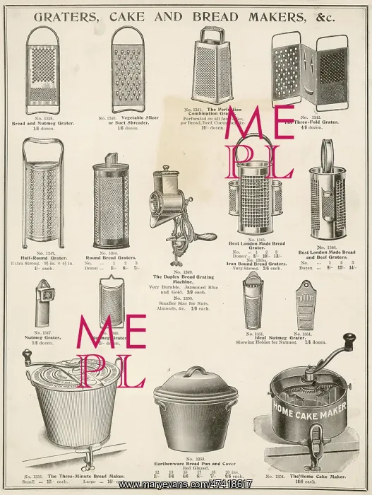  : An assortment of graters, cake and breadmakers