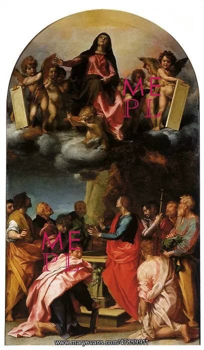 : Assumption of the Virgin with Saints, by del Sarto : Assumption of the Virgin with Saints, by del Sarto