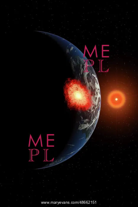 : An asteroid hitting a planet : An asteroid hitting a planet
