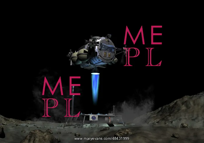 : Asteroid Lander departs surface of a large asteroid : Asteroid Lander departs surface of a large asteroid
