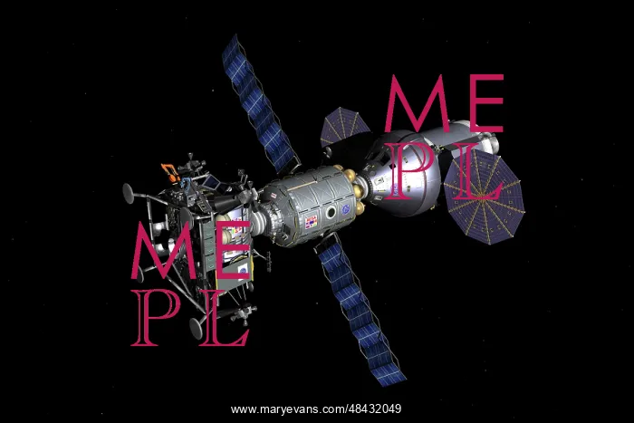 : An Asteroid Lander is docked to a Deep Space Vehicle : An Asteroid Lander is docked to a Deep Space Vehicle