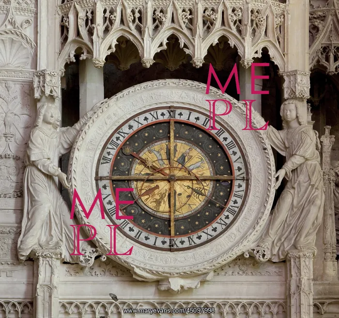 : Astrological clock, Chartres Cathedral, Chartres, France : Astrological clock, Chartres Cathedral, Chartres, France