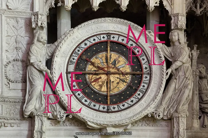 : Astrological clock, Chartres Cathedral, Chartres, France : Astrological clock, Chartres Cathedral, Chartres, France