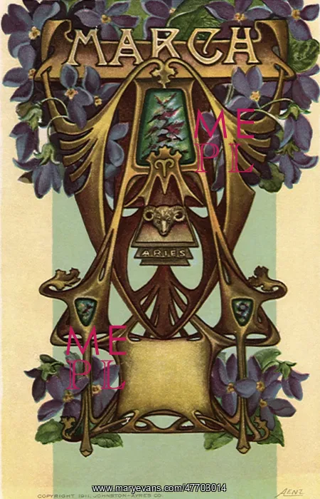 : Astrological representation of Aries (March)