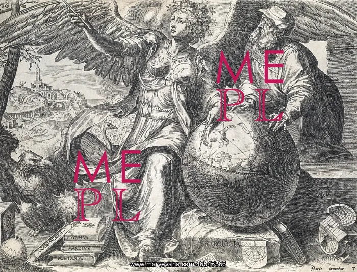 : The Astrology (allegory). Cornelis Cort engraving : The Astrology (allegory). Cornelis Cort engraving