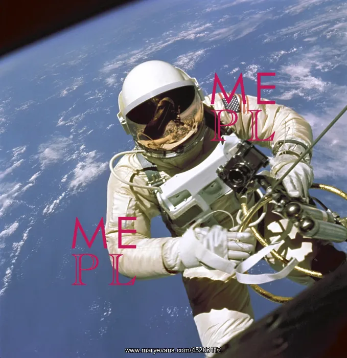 : Astronaut Edward White floats in space. ? : Astronaut Edward White floats in space. ?