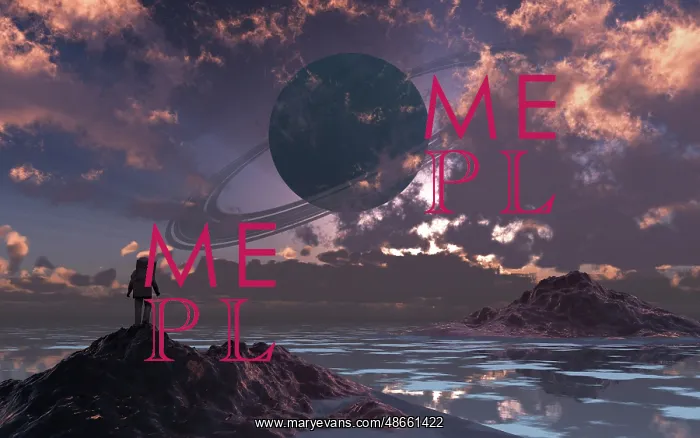 : An astronaut exploring an alien moon that orbits : An astronaut exploring an alien moon that orbits