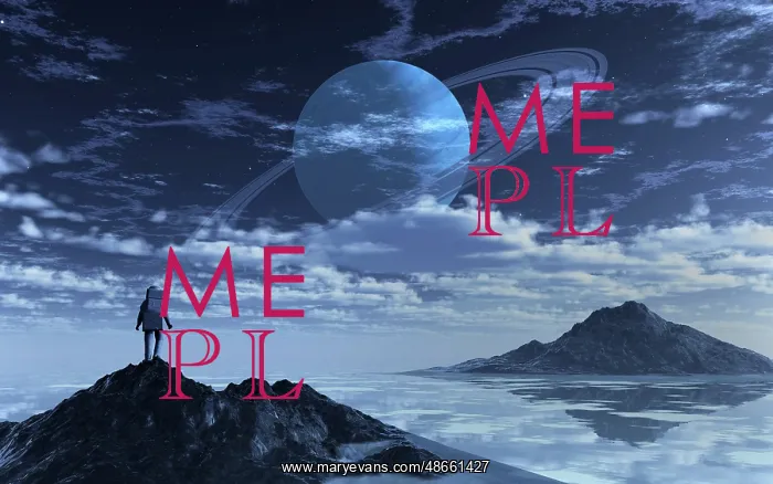 : An astronaut exploring an alien moon that orbits : An astronaut exploring an alien moon that orbits