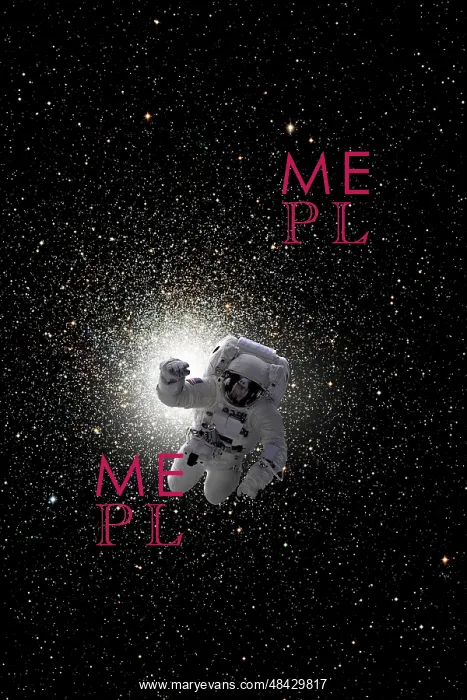 : Astronaut floating in deep space with large cluster galaxy ? : Astronaut floating in deep space with large cluster galaxy ?