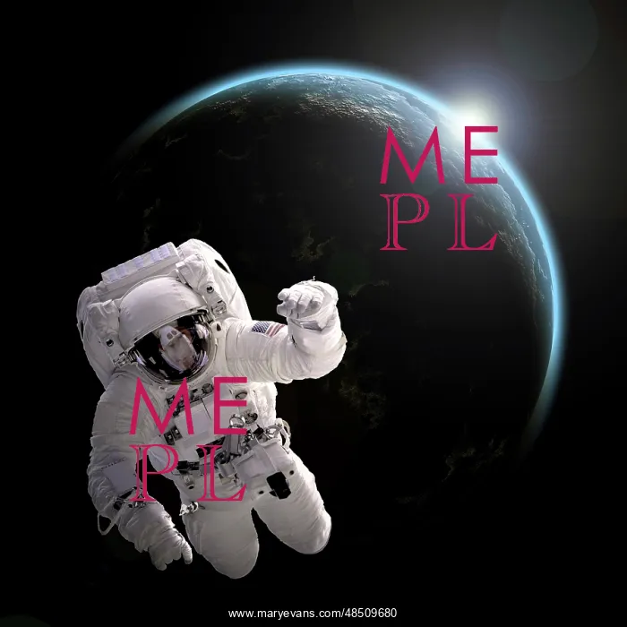 : Astronaut floating in space as the sun rises on an ? : Astronaut floating in space as the sun rises on an ?
