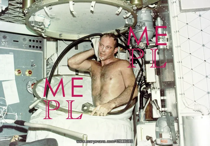 : Astronaut Jack R. Lousma, taking a hot bath ? : Astronaut Jack R. Lousma, taking a hot bath ?