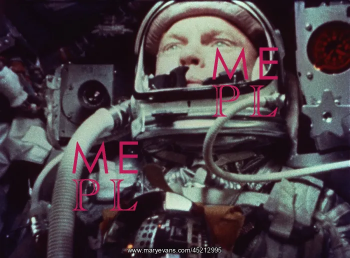 : Astronaut John Glenn in earth orbit. Feb. ? : Astronaut John Glenn in earth orbit. Feb. ?