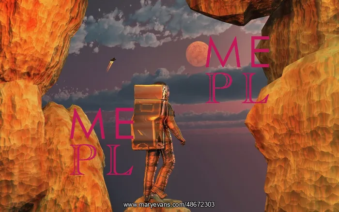 : An astronaut looking at a nearby exoplanet from : An astronaut looking at a nearby exoplanet from