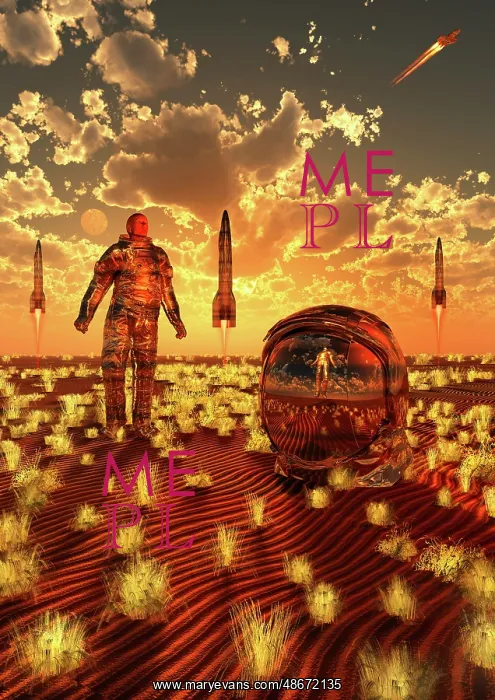 : Astronaut with reflection in a space helmet, & : Astronaut with reflection in a space helmet, &