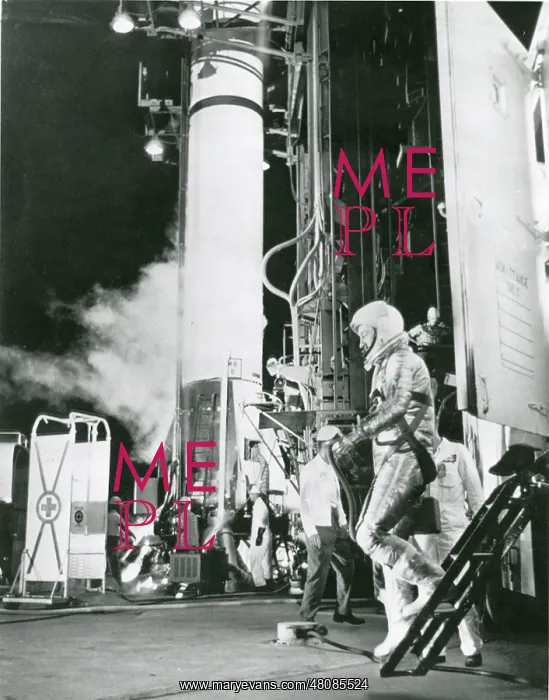 : Astronaut Virgil ?Gus? Grissom steps down from the van ? : Astronaut Virgil ?Gus? Grissom steps down from the van ?