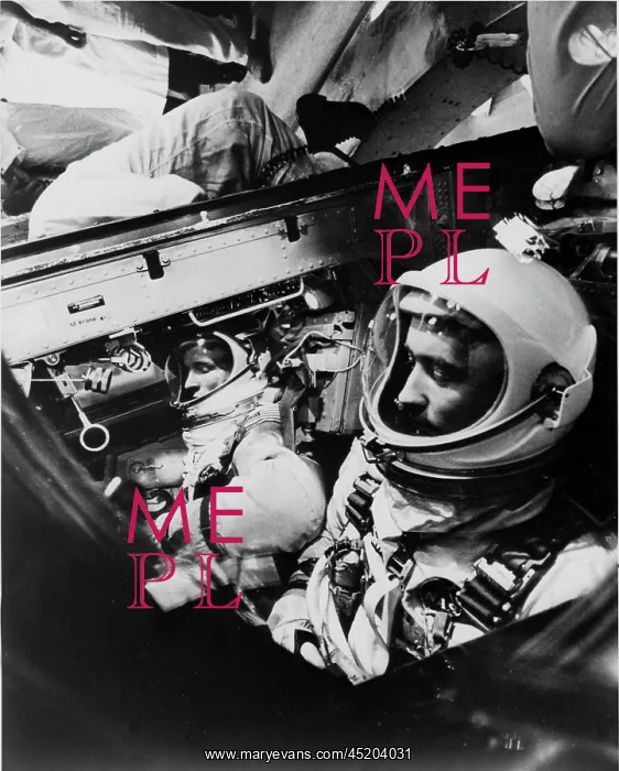 : Astronauts Edward H. White and James A. ? : Astronauts Edward H. White and James A. ?