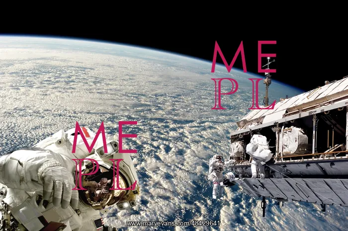 : Astronauts performing work on a space station while ? : Astronauts performing work on a space station while ?