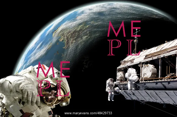 : Astronauts performing work on a space station while ? : Astronauts performing work on a space station while ?
