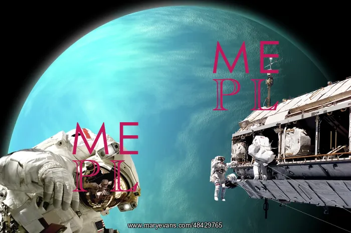 : Astronauts performing work on a space station while ? : Astronauts performing work on a space station while ?