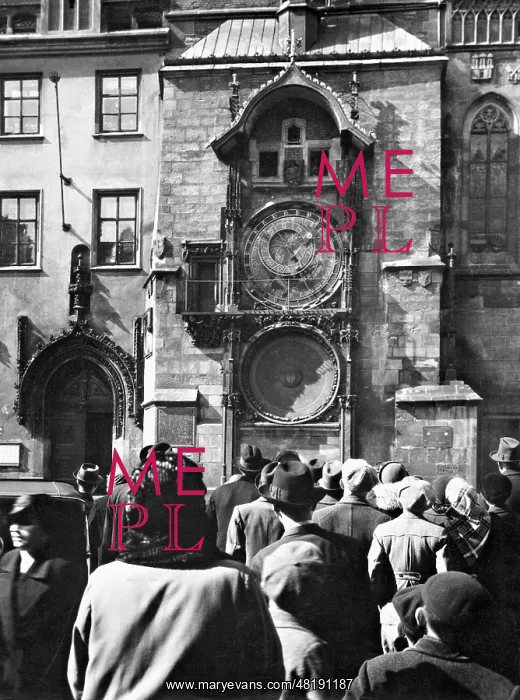 : The Astronomic clock in Prague, 1936 : The Astronomic clock in Prague, 1936
