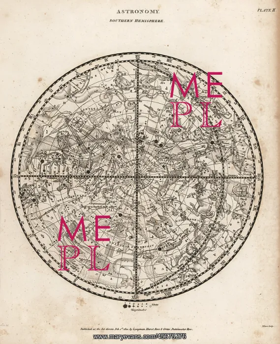  : Astronomical chart of the Southern hemisphere