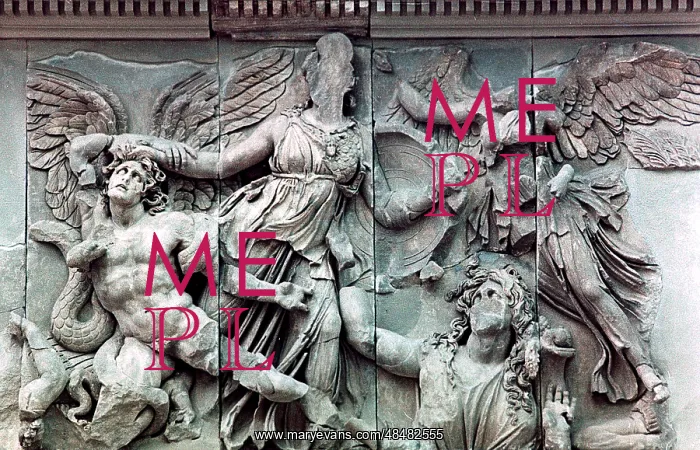 : Athena group, Relief from the Pergamon Altar : Athena group, Relief from the Pergamon Altar