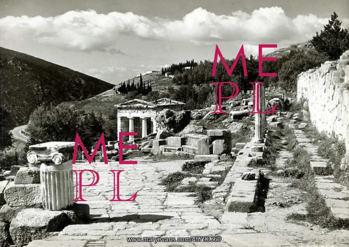 : The Athenean Treasury at Delhi, Greece : The Athenean Treasury at Delhi, Greece