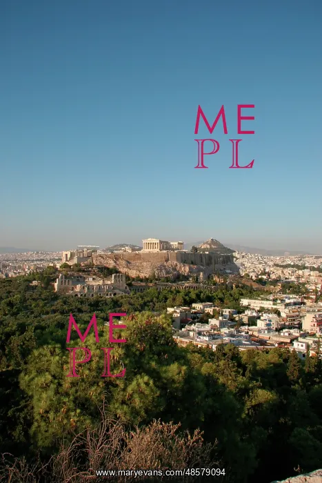 : Athens. Panoramic view of the Acropolis. Sunset : Athens. Panoramic view of the Acropolis. Sunset
