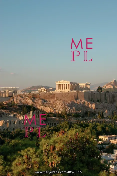 : Athens. Panoramic view of the Acropolis. Sunset : Athens. Panoramic view of the Acropolis. Sunset