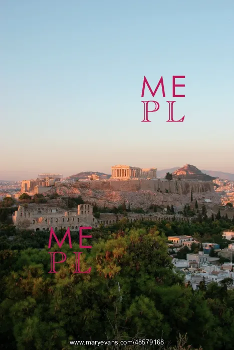 : Athens. Panoramic view of the Acropolis. Sunset : Athens. Panoramic view of the Acropolis. Sunset