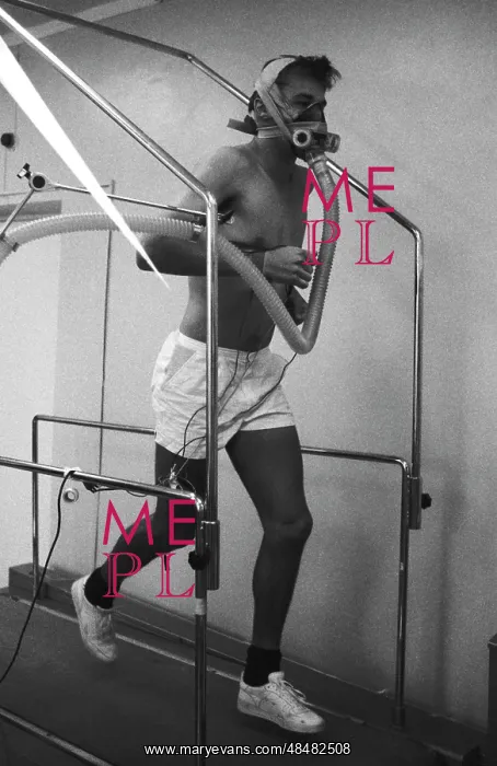 : Athlete on treadmill : Athlete on treadmill
